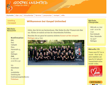 Tablet Screenshot of gospelunlimited-chor.de